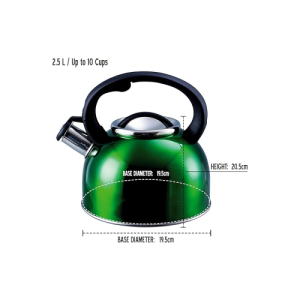 Liberty Leisure Green 2.5 Litre Whistling Kettle